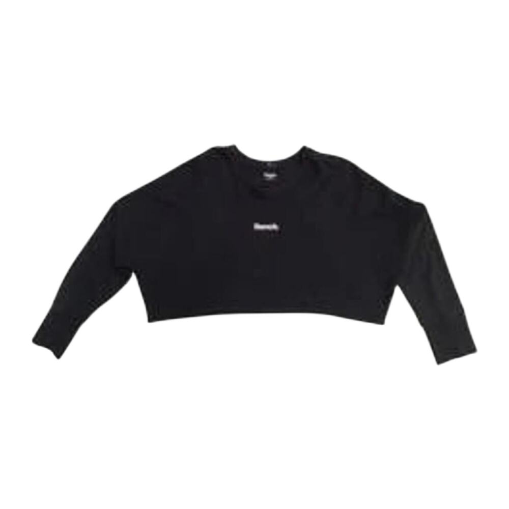 BENCH Women's Y2K Skater Oversized Cropped Sweater Black XL
